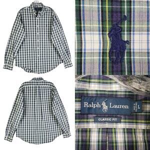Polo Ralph Lauren Shirt Tartan Plaid Long Sleeve Button Down Flannel Mens Large